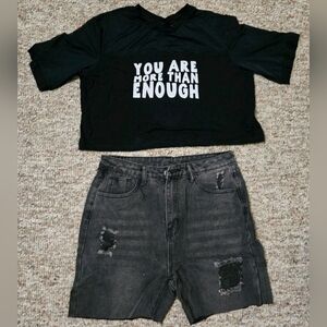 Women's Outfit SHEIN Size M - short + top